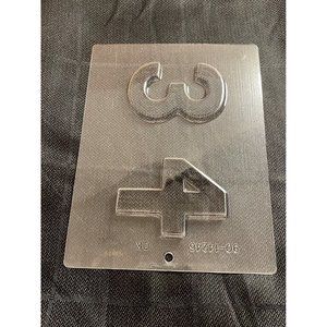 CK 3-3/4" Number 3, 4 Birthday Anniversary Sucker Chocolate Cake Decorating Mold